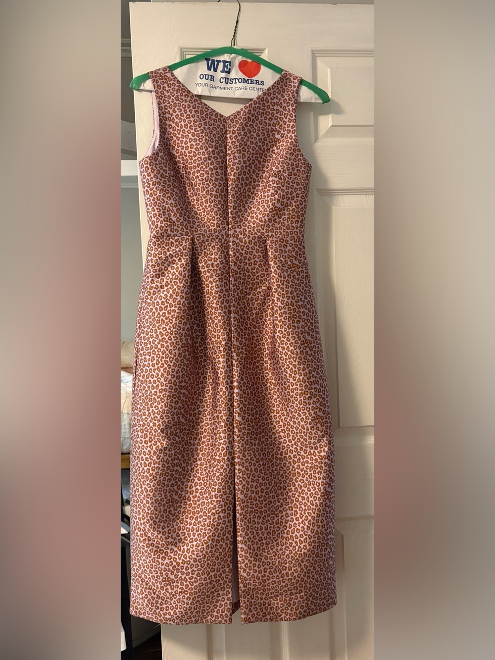 Kate Spade jacquard Leopard-Print Midi Dress in lilac spritz. RARE!
